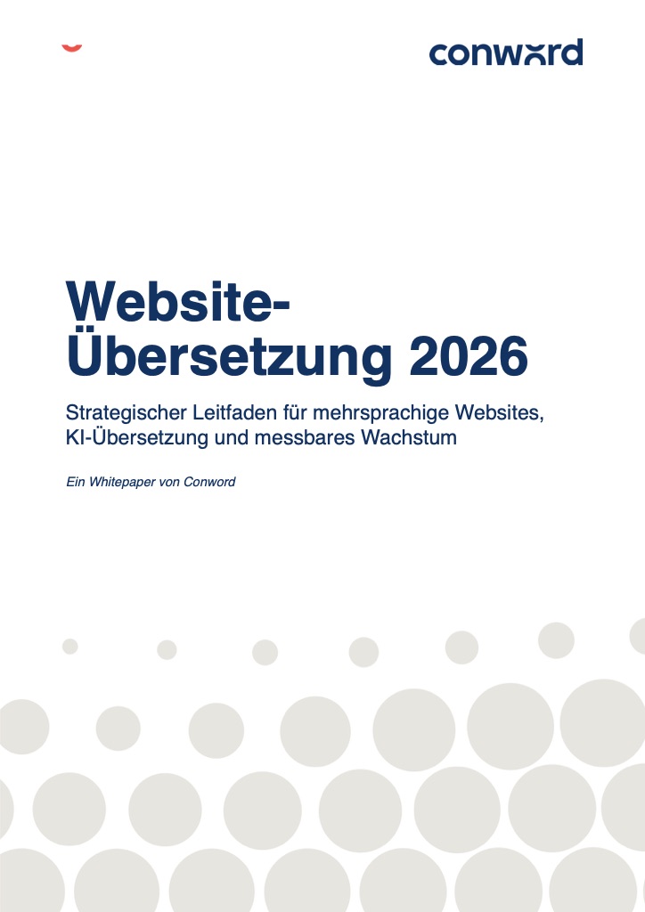 Titelseite des Whitepapers „Website-Übersetzung 2026